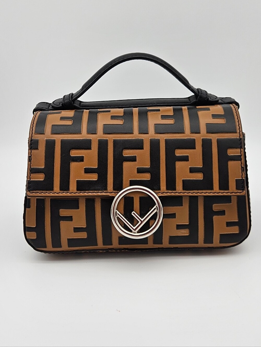 Authentic Fendi Zucca Baguette Micro #4403M